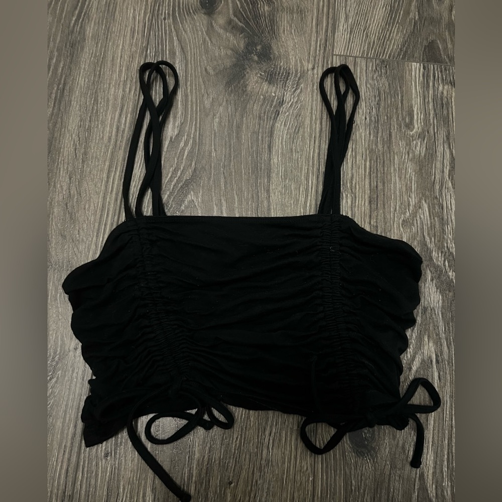 Garage Ruched Cropped Tank Top